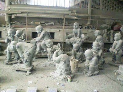 花崗巖可愛(ài)多造型小沙彌